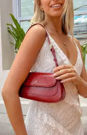Peta & Jain Nikki Cherry Crinkle Shoulder Bag