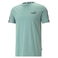 在飛比找PChome24h購物優惠-【PUMA】基本系列Tape短袖T恤 短袖上衣 男 藍綠色-