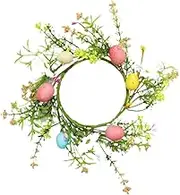 Hisxrcal Easter Egg Candle Wreath Hanging Garland for Table Centerpiece Home Party
