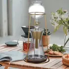 Ice Drip Coffee Maker in Stainless Steel and Borosilicate Glass Pot for Bar