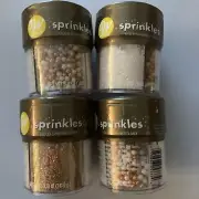 Lot of 4Wilton Pearlized Gold Sprinkles Mix 4 cell 3.8 Oz