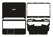 Carbon Vinyl Laptop Sticker Skin Cover for Acer Nitro 5 AN515-55 56 57 15.6"