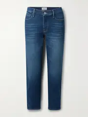 [FRAME] FRAME - Le Nouveau Mid-rise Straight-leg Jeans - Dark denim - 24 24 Blue