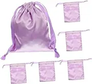 CAXUSD 5Pcs Small Drawstring Bags for Jewelry Cosmetics Storage Versatile present Pouches for Travel Crafting Organizing Convenient Machine Washable Soft