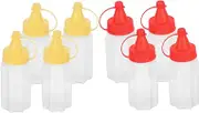 ULTECHNOVO 8pcs Seasoning Box Mini Soy Sauce Bottle Cute Condiment Bottle Salad Dressing Containers Portable Sauce Container Ketchup Dispenser Squeeze Bottls Pp