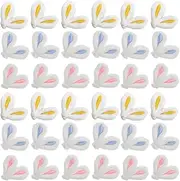 30pcs Easter Bunny Ears for Craft, Easter Rabbit Ears for Kids Adult, Mini Felt Animal Ear Ornament DIY Headband Hair Clips Accessories Stuffed Animal Doll Headband Decoration