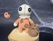 Halloween Trick Or Treat Boy Crochet, Voodoo Crochet Doll, Crochet Halloween