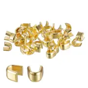 100Pcs #10 U Shape Top Stoppers for Zippers Replacing, Gold Tone