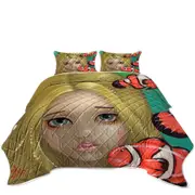 Faces of Faery #8 Girl and Clownfish Coverlet