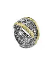 Samuel B. 18K & Silver Crossover Ring