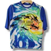 Wonder Nation boys shark squad short sleeve swim shirt - xl