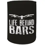 Alcohol Stubby Holder - Life Behind Bars Bycicle Mountain Bike - Funny Novelty Birthday Gift Joke Beer