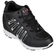 CALDEN K3328 - 3.8 Inches Elevator Height Increase Sporty Look Sneaker Black