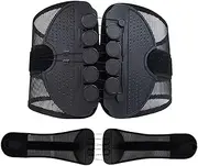 Adjustable Lumbar Support Belt Lower Back Brace, Double Pull Waist Brace Back Lumbar Support Corset, Injury Muscle Posture Corrector Belt (XXL)