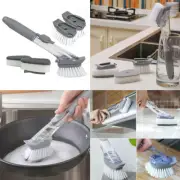 US 1~2Pc Kitchen Automatic Liquid Soap Dispensing Dish Brush Washing Bowl Sponge