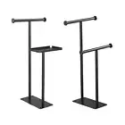 Towel Rack 2 Tier with Base Freestanding Towel Rack Stand Holder Towel Stand