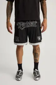 [Factorie] Factorie - Nfl Basketball Short - Lcn nfl black/raiders new script S LCN NFL BLACK/RAIDERS NEW SCRIPT