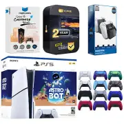 Sony PS5 Disc Astro Bot Bundle + Extra Controller, Charge Dock + 2 Year Warranty