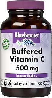 Bluebonnet Buffered Vitamin C 500 mg Vegetable Capsules, 90 Count