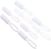 HAKIDZEL Nail Brush Clean Set 8pcs Nail Art Cleaning Brushes for Fingernail Manicure Material Comfortable to Hold for Home