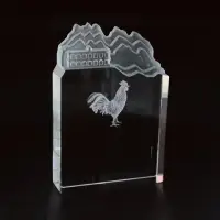 在飛比找樂天市場購物網優惠-水晶十二生肖內雕 個創意3D動物展示 玻璃擺件定紀唸