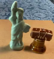 Statue Of Liberty & Liberty Bell MINI Salt And Pepper Set Cracker Barrel NEW