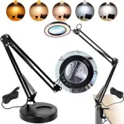 VEVOR Magnifying Glass with Light and Stand, 5X Magnifying Lamp, 4.3" Glass L...