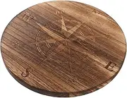 Sun and Moon Engraved Wooden Decorative Tray Serving Tray for Home Decor Versatile Centerpiece for Kitchen Living Ritual Use Unique Artisan Design