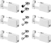 [TAVVKE] 6 Pack Disposable Ear Piercing Gun Kit - Pain-Free and Safe Aseptic Tool for Girls, Boys, Women, and Men - Easy to Use, No Pain, with Studs (White)