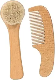 FOMIYES Portable Baby Care Kit Soft Bristle Bath Brush Scalp Brush Comb Natural Wool Massage Tool Gentle Grooming