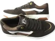 Vans Men's Rowan Zorilla 2 Chocolate Brown White Suede Canvas Shoes size 10 NIB