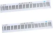 TOPPERFUN Pcs Piano Keyboard Stickers Key Practice Comparison Chart Music Paper for Piano Lessons Teaching