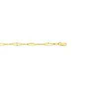 9ct Gold 19cm 5+1 Open Eyelet Bracelet