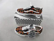 Vans Thrasher Sneakers Mens 12 Orange Black Flames Skate Sk8 Low Top Old Skool