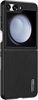 Case Compatible with Samsung Galaxy Z Flip5 5G,Compatible with Samsung Galaxy Z Flip5 5G 2 in 1 Lens Protection Shockproof and Anti-Drop Cover Black