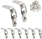 Lesnala 8 Pcs Stainless Steel 90 Degree Spring Toggle Silver-90 Degrees-8pcs