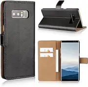 Cavor for Samsung Galaxy Note 8 Case, for Samsung Note8 Case 6.3'',Premium PU Leather Folio Flip Wallet Stand Case Cover Magnetic Closure Phone Cases Book Design with Kickstand Feature & Card Slots--Black
