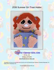 Summer Girl Treat Holder- Plastic Canvas Pattern or Kit