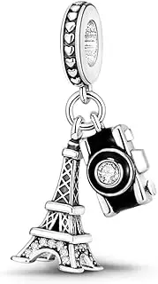 [PANPOKI] 925 Sterling Silver Charms for Bracelets and Necklaces Travel Vacation Beads Charms Relaxation Dangle Pendant Airplane Passport Suitcase Charm Jewelry Beads Gifts for Women
