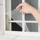 在飛比找遠傳friDay購物優惠-自黏式防蚊蟲紗窗網 簡易型紗布內附魔鬼氈一捲