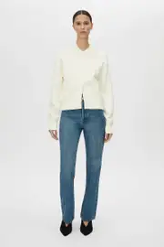 Amedeo Knit Jacket in Cream - CAMILLA AND MARC® C&M