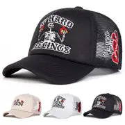 Flame Skull Embroidered Baseball Cap Adjustable Sun Hat