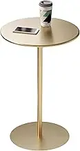 High Top Bar Table Pub Dining Table, Round Bistro Table Counter Height Table with Metal Base, Small Bar Table for Kitchen, Dining Room, Bistro, Cocktail(48x62cm)