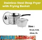 18/22cm Utility Saucepan with Deep Fry Basket,Sauce pan,18/8 Stainless Steel