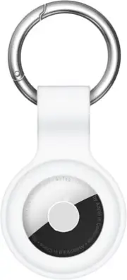 Silicone AirTag Holder/Key Ring, white