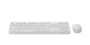RAPOO X260S Wireless Optical Mouse Keyboard Black - 2.4G Connection, 10M Range, Spill-Resistant, Retro Style Round Key Cap, 1000DPI - White By order X260S-WHITE