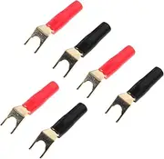 JOINPAYA 6pcs Plated Audio Plug Adapter Banana Plug for Speaker Accessory Color Coded for Easy Polarity Superior Sound Transmission for Meetings and Concerts