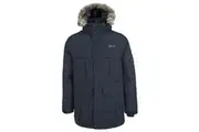 Trespass Mens Highland Waterproof Parka Jacket (Black) (XS)