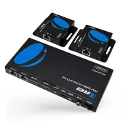 1x2 HDMI Extender Splitter Over CAT6/7 Loop-Out, IR Control & EDID(HD12-EX165-K)