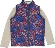 Buffalo David Bitton Girls 2 Piece Reversible Vest Set Floral Coral
